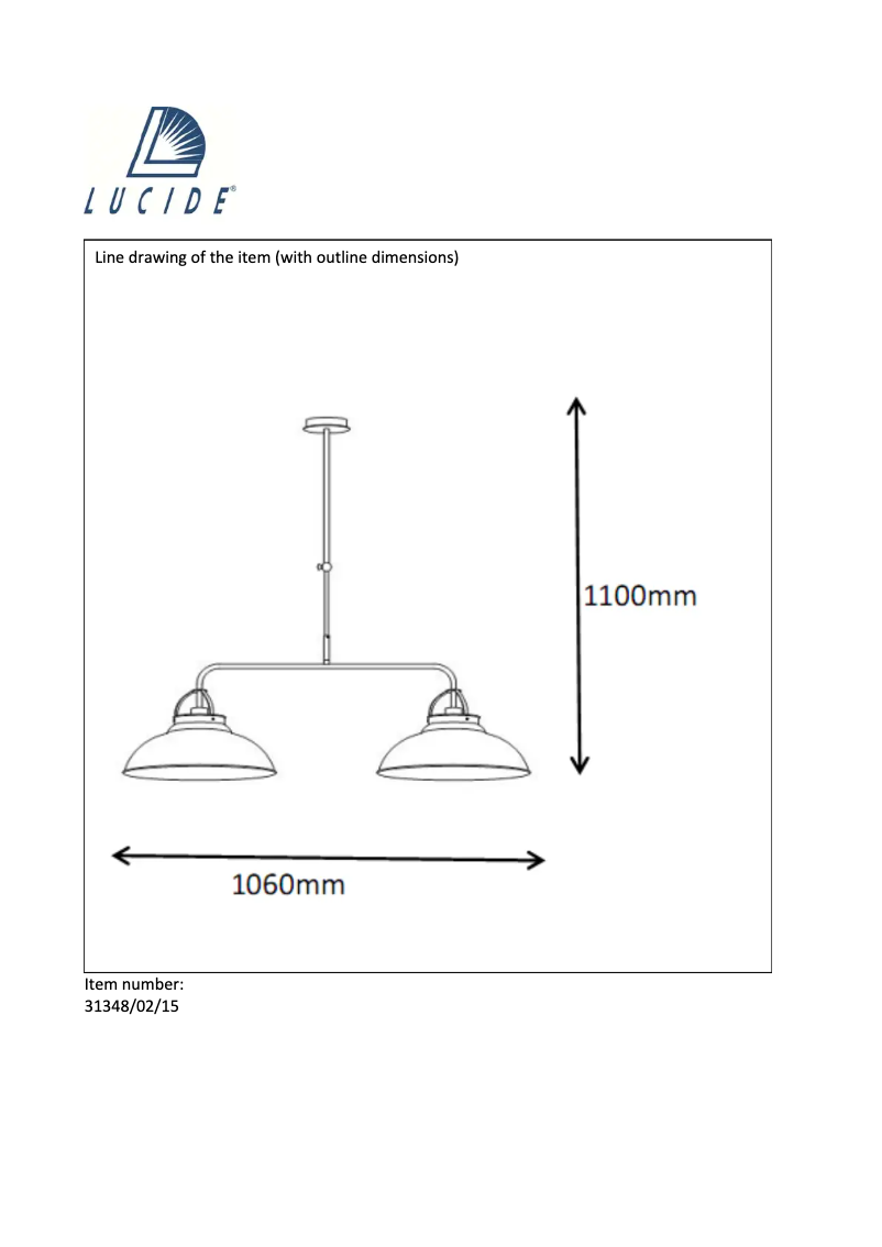 Page 1 de la notice Manuel utilisateur Lucide Hamois 31348/02/15