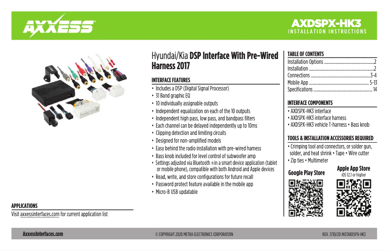 Page 1 de la notice Manuel utilisateur AXESS AXDSPX-HK3