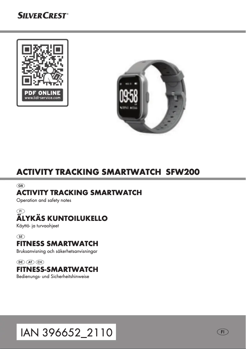 Page 1 de la notice Manuel utilisateur SilverCrest SFW200