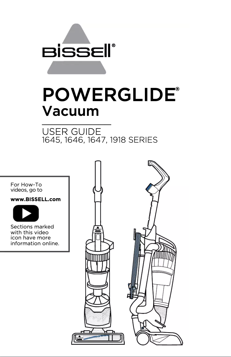 Page n°1 - Manuel utilisateur Bissell PowerGlide 1646