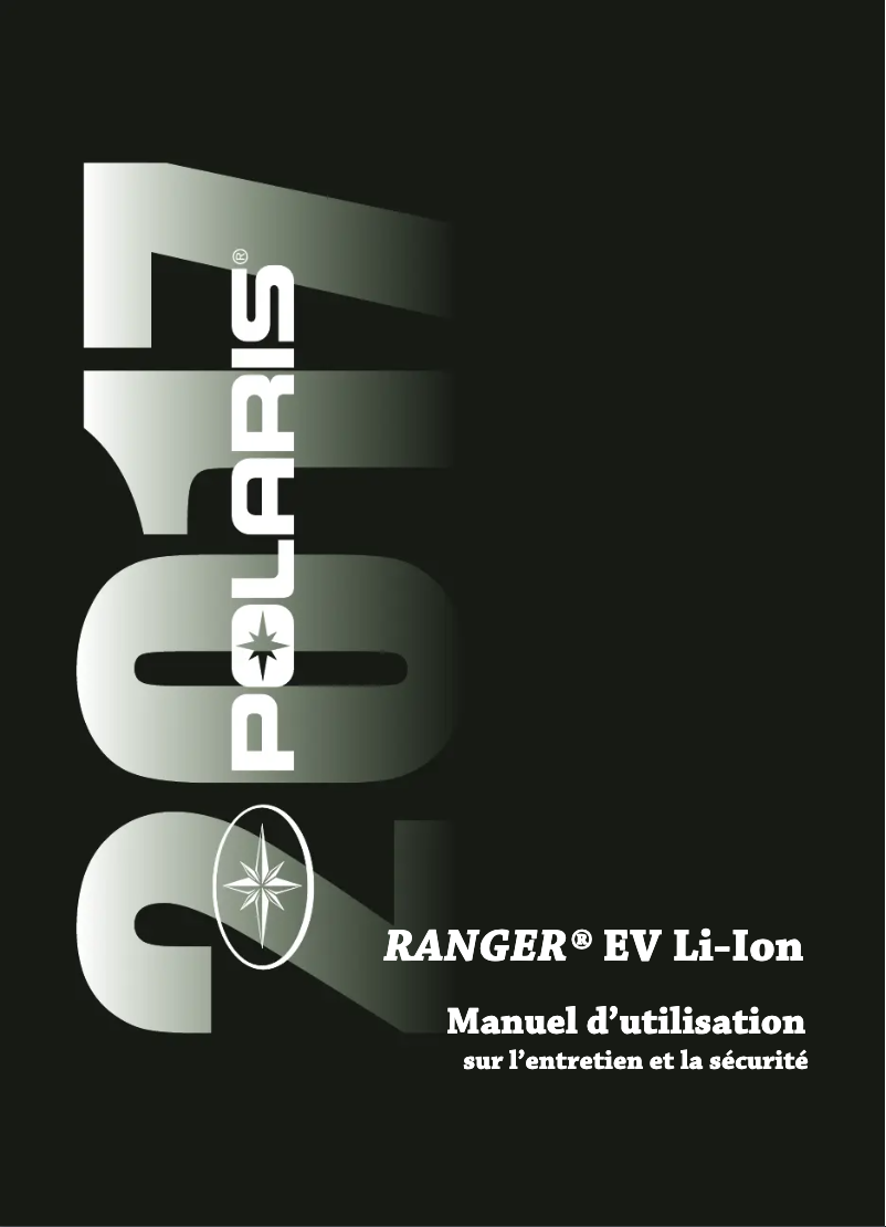 Page n°1 - Manuel utilisateur Polaris Ranger EV Li-Ion (2017)