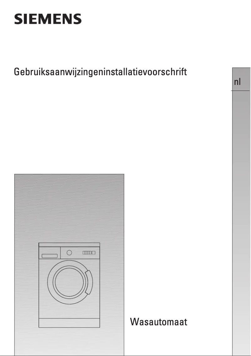 Page n°1 - Manuel utilisateur Siemens WXL1452NK