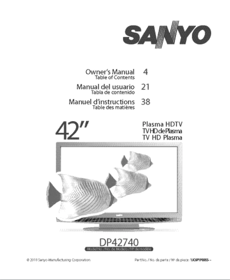 Page n°1 - Manuel utilisateur Sanyo DP42740