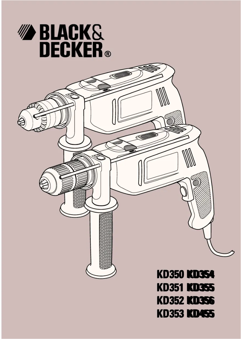 Page n°1 - Manuel utilisateur Black & Decker KD352CRE