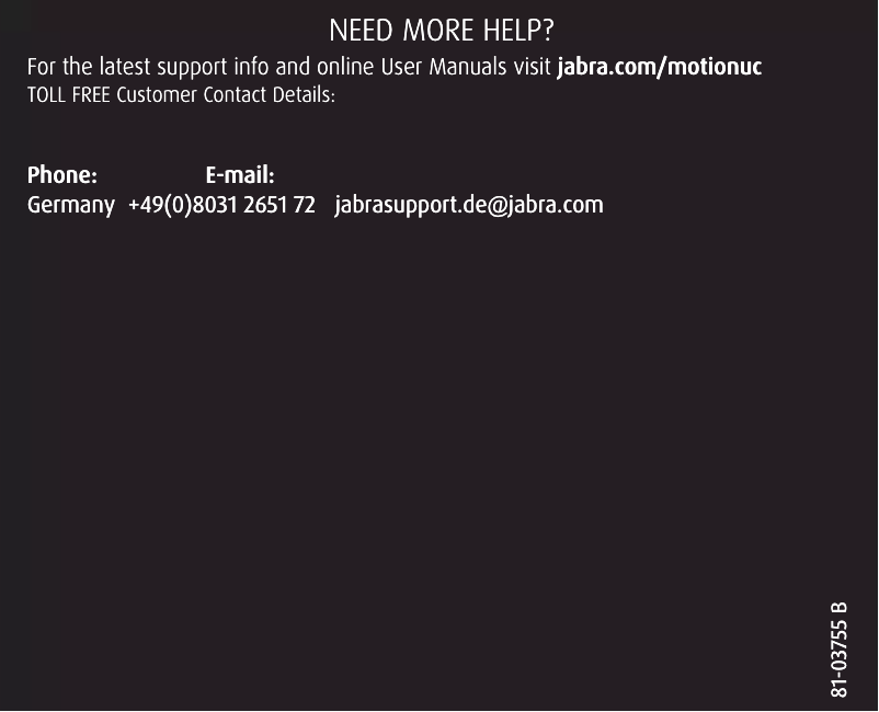 Página 1 del manual Manual de usuario Jabra Motion UC