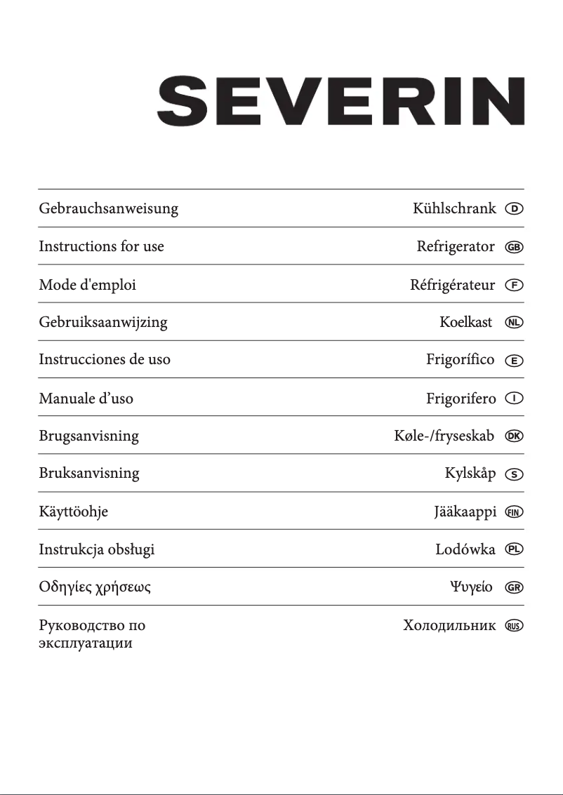 Página 1 del manual Manual de usuario Severin KS 9773