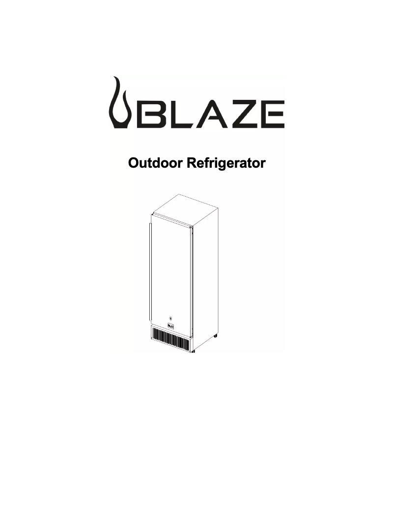 Page n°1 - Manuel utilisateur Blaze BLZ-SSRF50DH