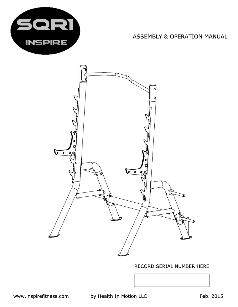 Page n°1 - Manuel utilisateur Inspire SQR1