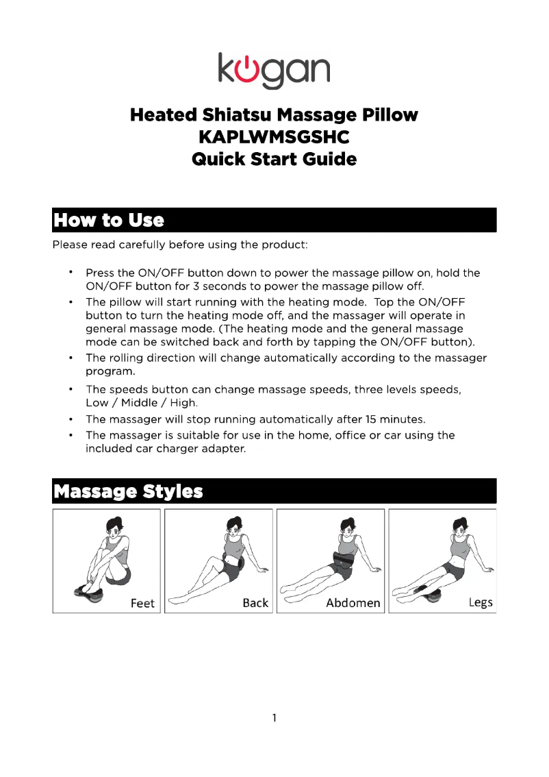 Página 1 del manual Manual de usuario Kogan KAPLWMSGSHC