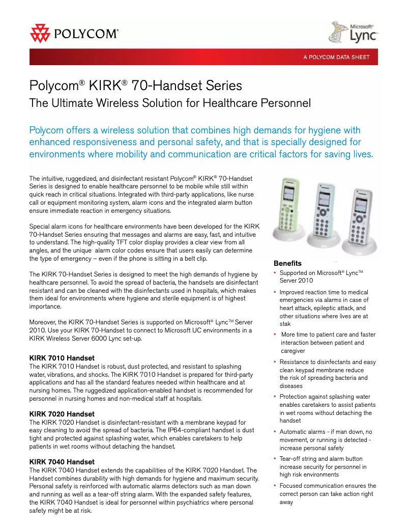 Imagen de la primera página del manual del dispositivo KIRK 7020