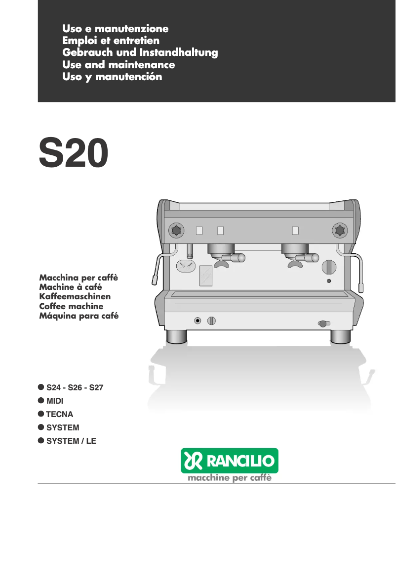 Image de la première page du manuel de l'appareil S20