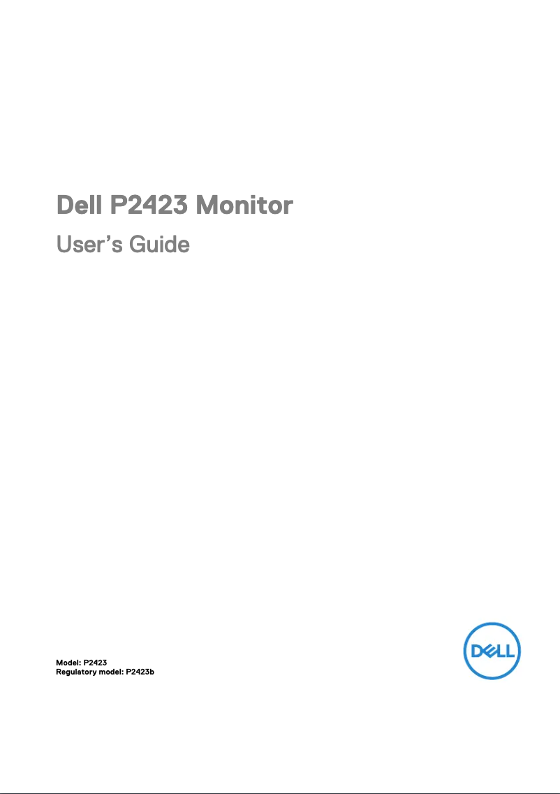 Page 1 de la notice Manuel utilisateur Dell P2423