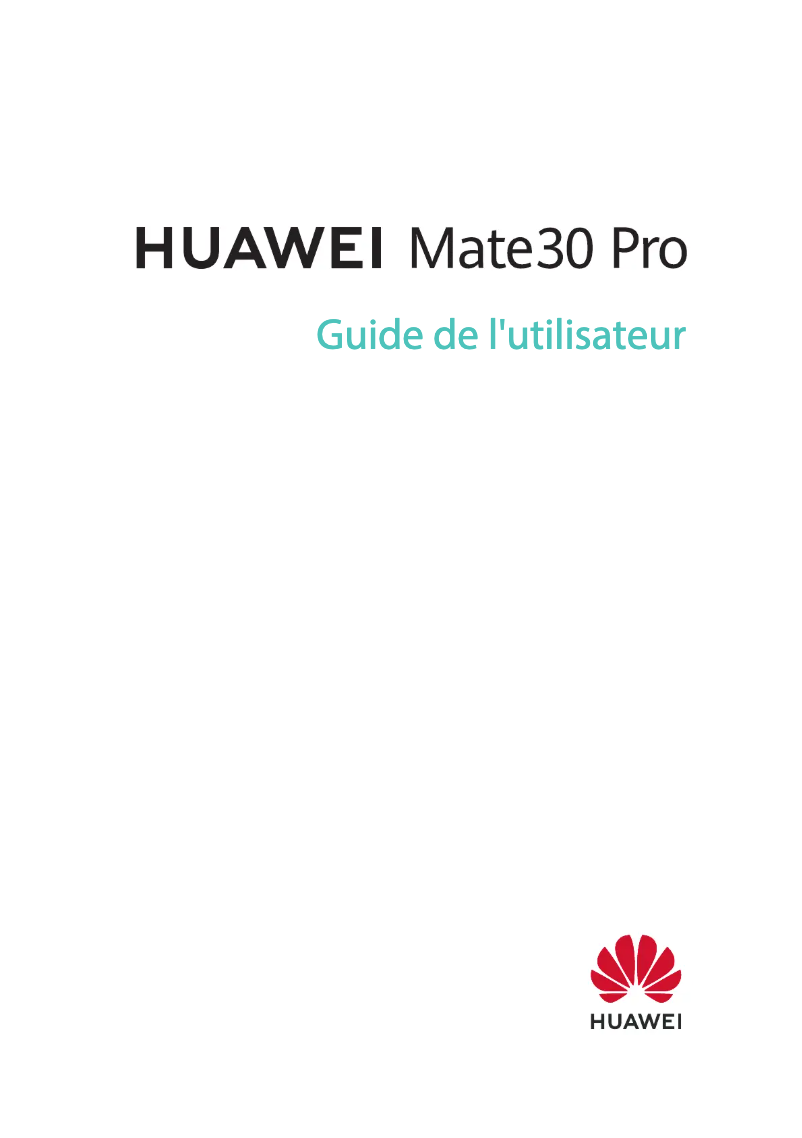 Image de la première page du manuel de l'appareil Mate 30 Pro
