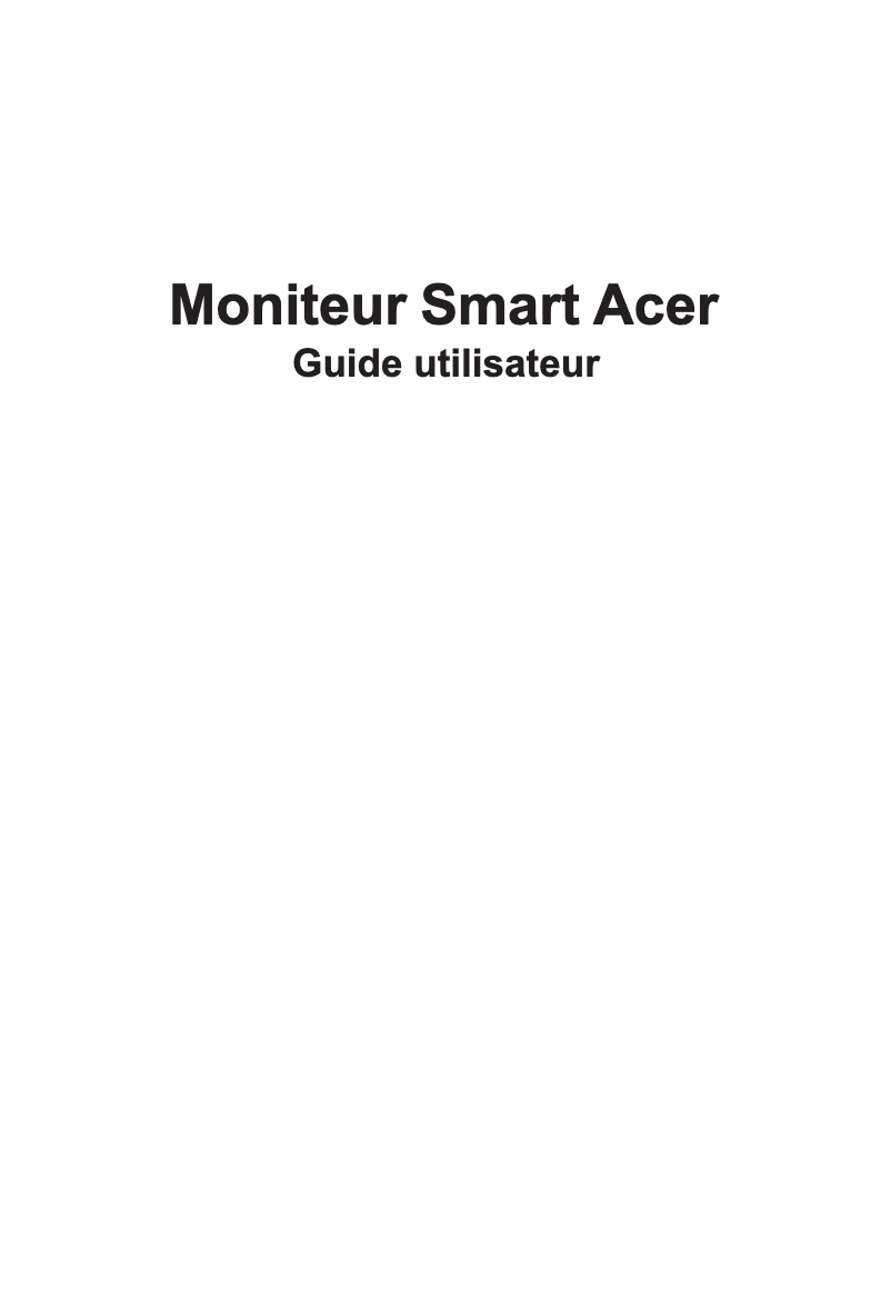 Page n°1 - Manuel utilisateur Acer CS272