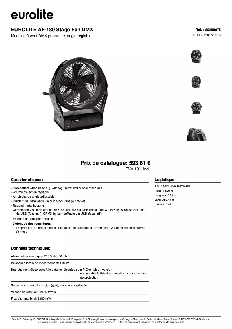 Image de la première page du manuel de l'appareil AF-180