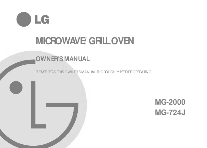 Page n°1 - Manuel utilisateur LG MG-2000