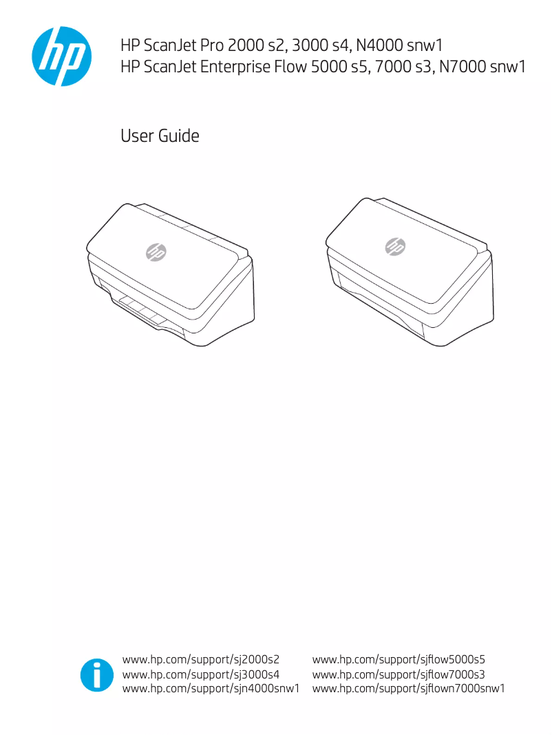 Page n°1 - Manuel utilisateur HP ScanJet Pro N4000 snw1