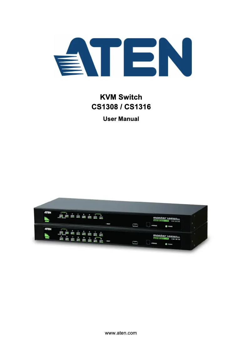 Image de la première page du manuel de l'appareil CS1308