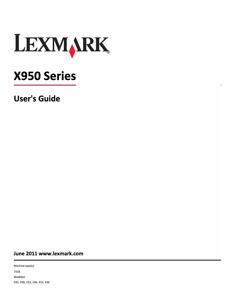 Image de la première page du manuel de l'appareil X954dhe