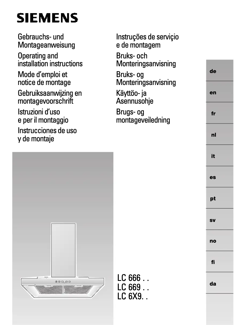 Image de la première page du manuel de l'appareil LC66971