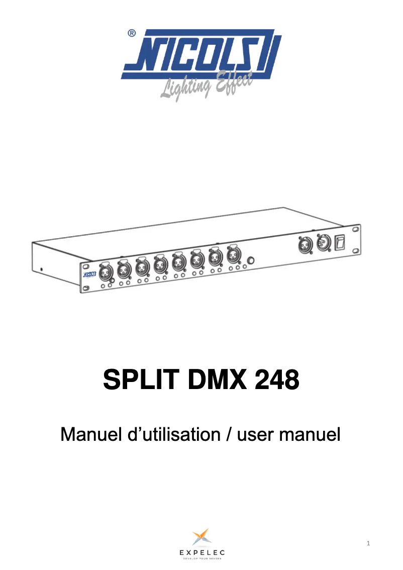 Image de la première page du manuel de l'appareil SPLIT DMX248