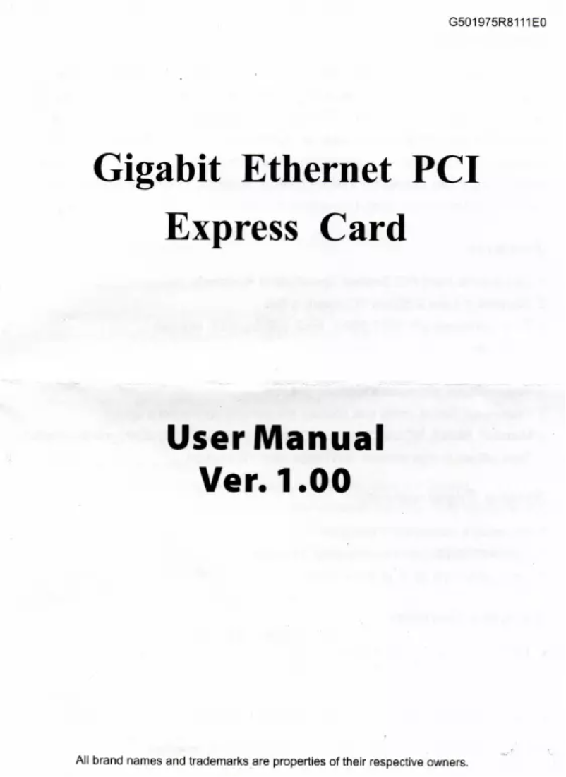 Page 1 de la notice Manuel utilisateur Syba SI-PEX24038