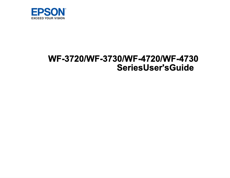 Page 1 de la notice Manuel utilisateur Epson WorkForce Pro WF-3730