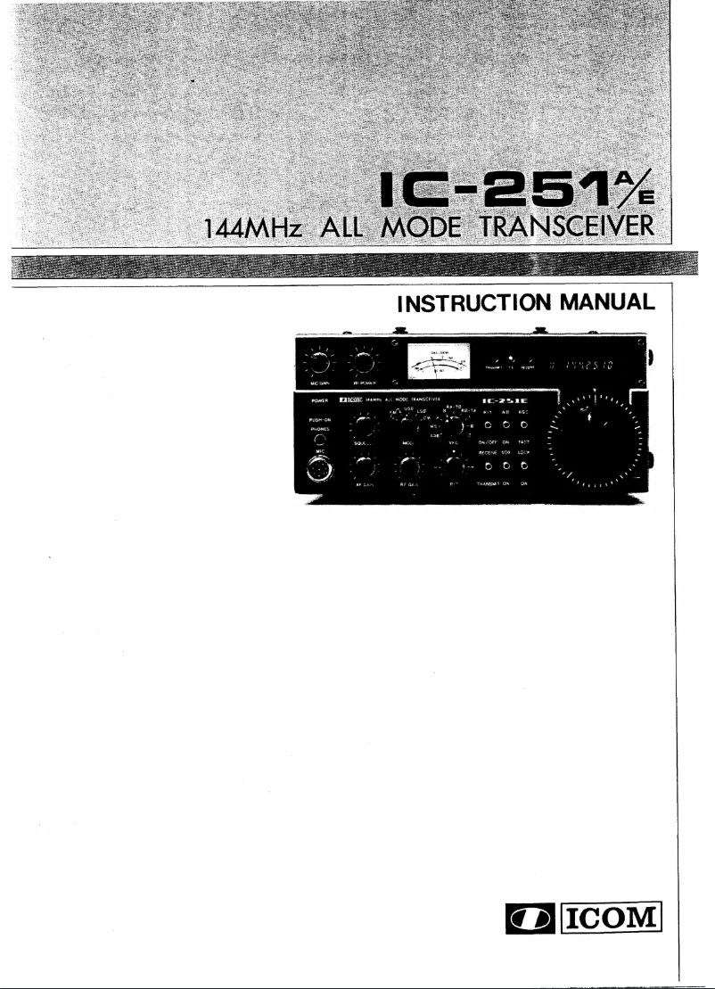 Página 1 del manual Manual de usuario ICOM IC-251A