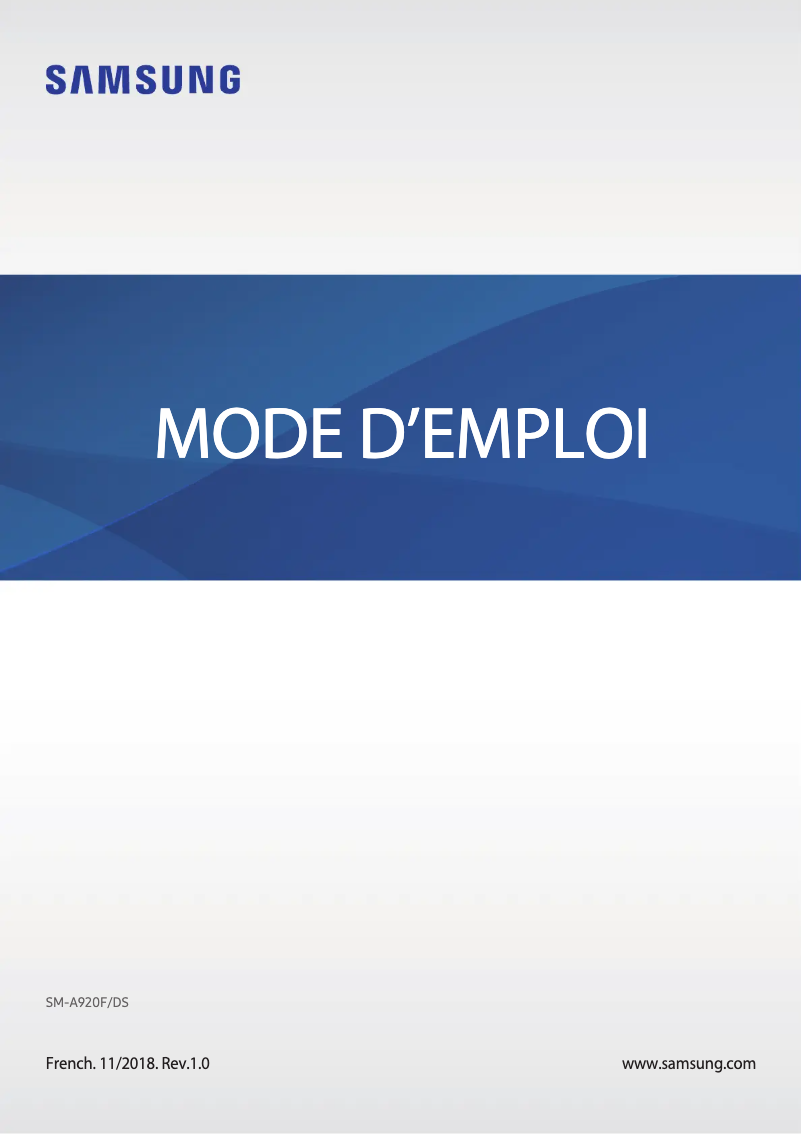 Image de la première page du manuel de l'appareil Galaxy A9