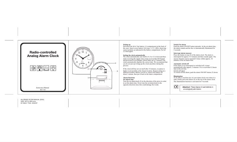 Image de la première page du manuel de l'appareil WT 755