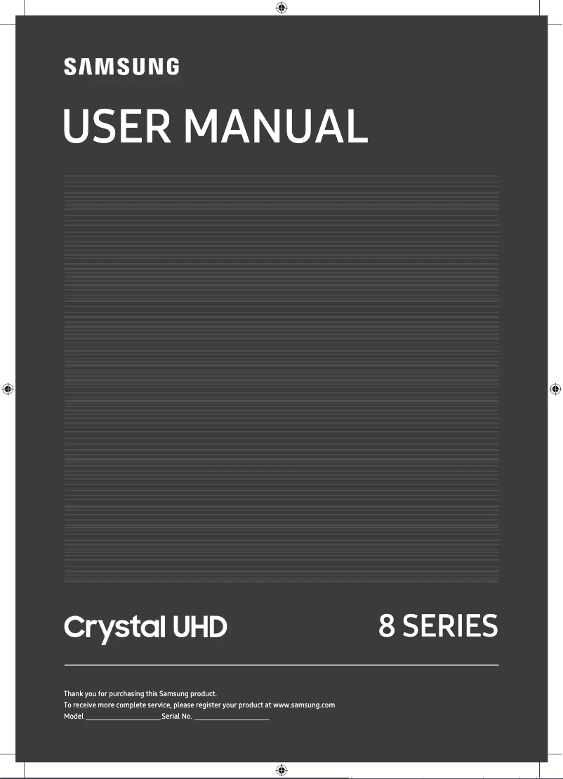 Page n°1 - Manuel utilisateur Samsung GU50TU8509UXZG