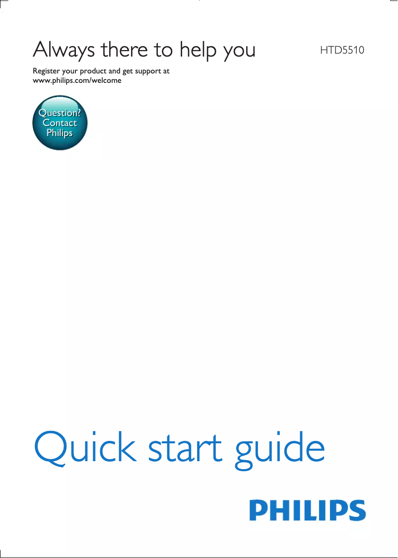 Page 1 de la notice Manuel utilisateur Philips HTD5510