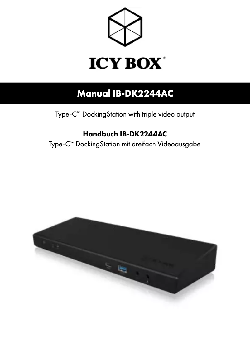 Page 1 de la notice Manuel utilisateur Raidsonic IB-DK2244AC