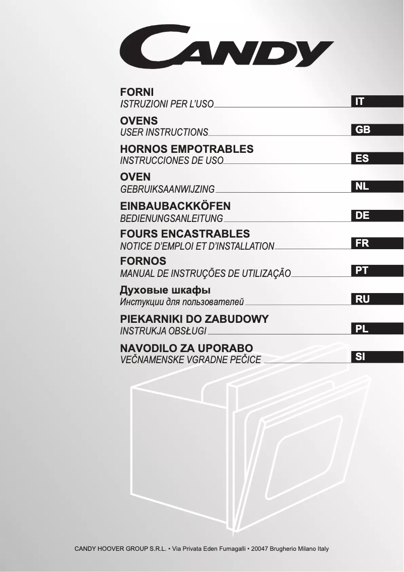 Page n°1 - Manuel utilisateur Candy FPP 629 XL