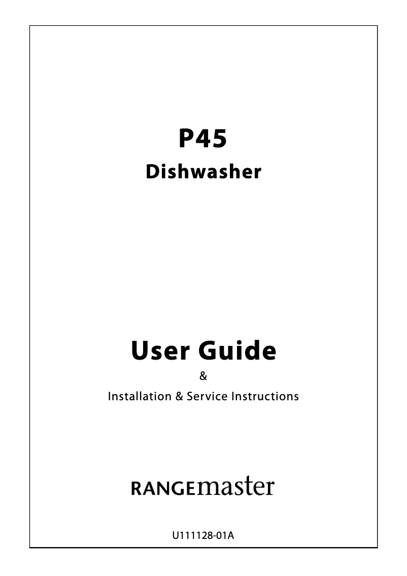 Page n°1 - Manuel utilisateur Rangemaster RDW4510D53