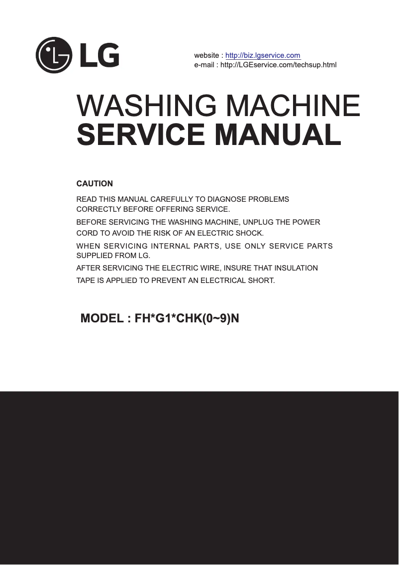 Page 1 de la notice Manuel utilisateur LG WDRH657C7HW