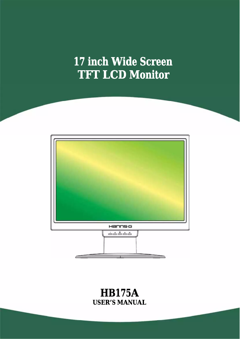 Page 1 de la notice Manuel utilisateur Hanns.G HB175APB