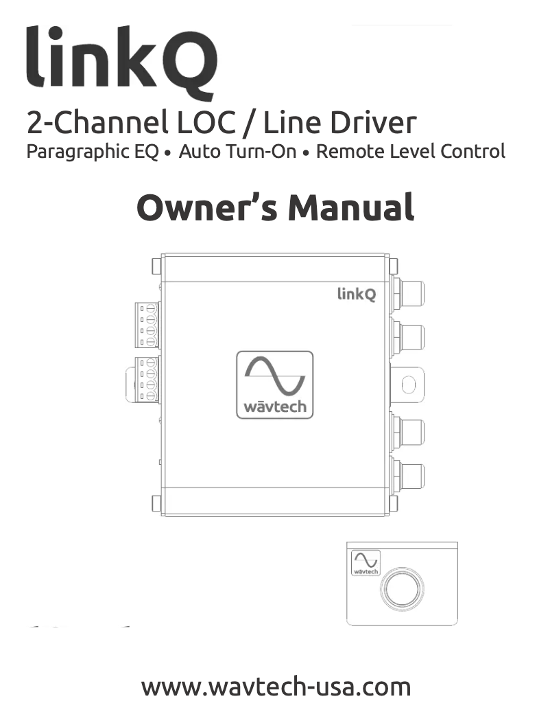 Page 1 de la notice Manuel utilisateur Wāvtech linkQ