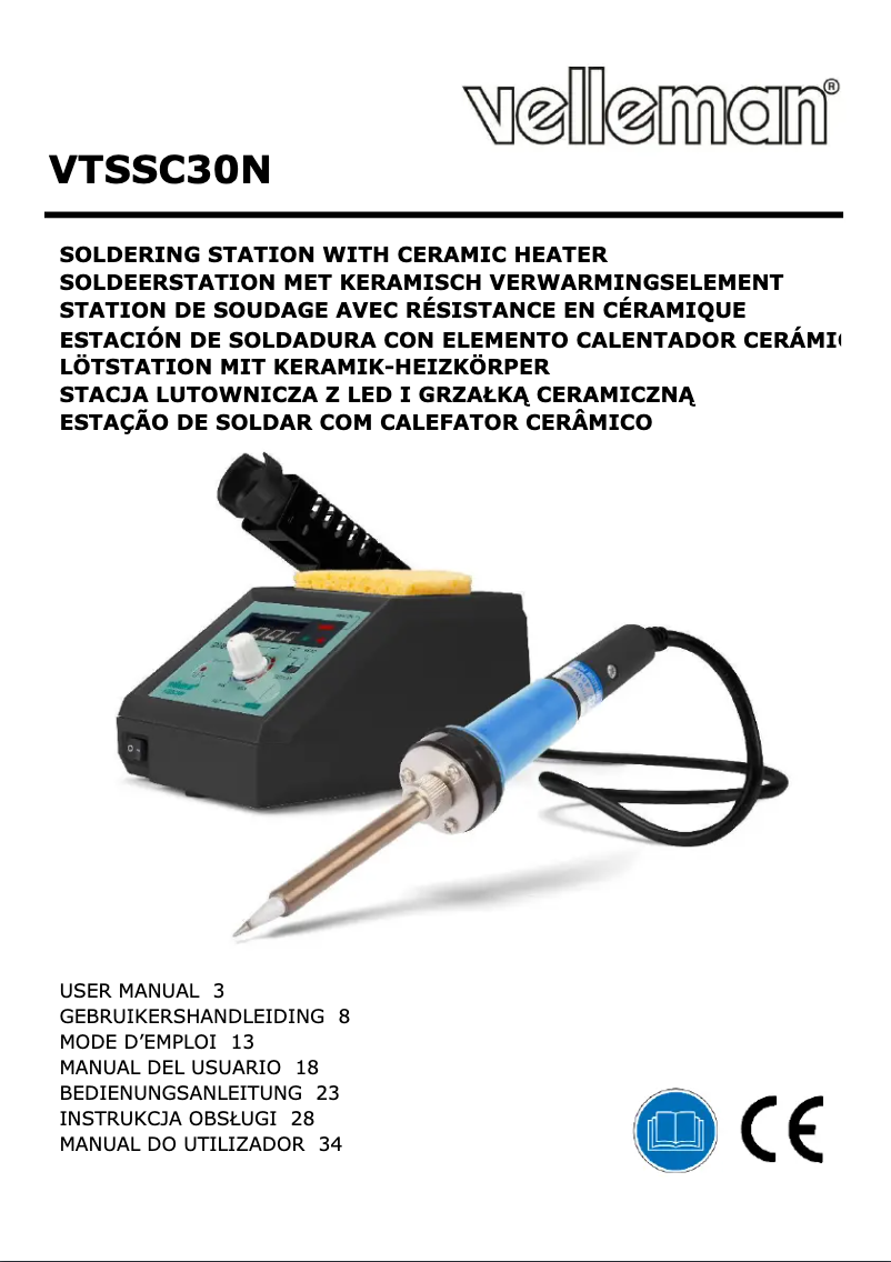 Page 1 de la notice Manuel utilisateur Velleman VTSSC30N