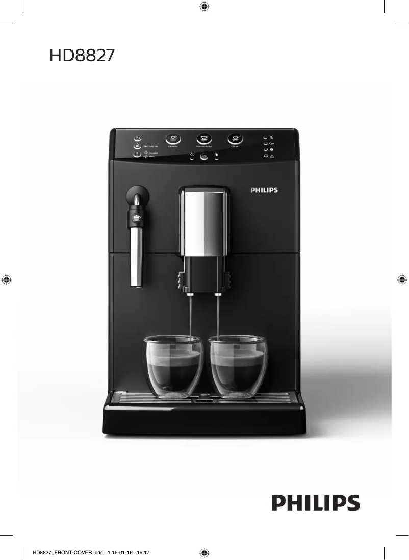 Page 1 of the manual User Manual Philips Saeco HD8827