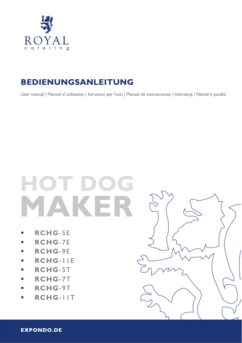 Image de la première page du manuel de l'appareil RCHG-5T