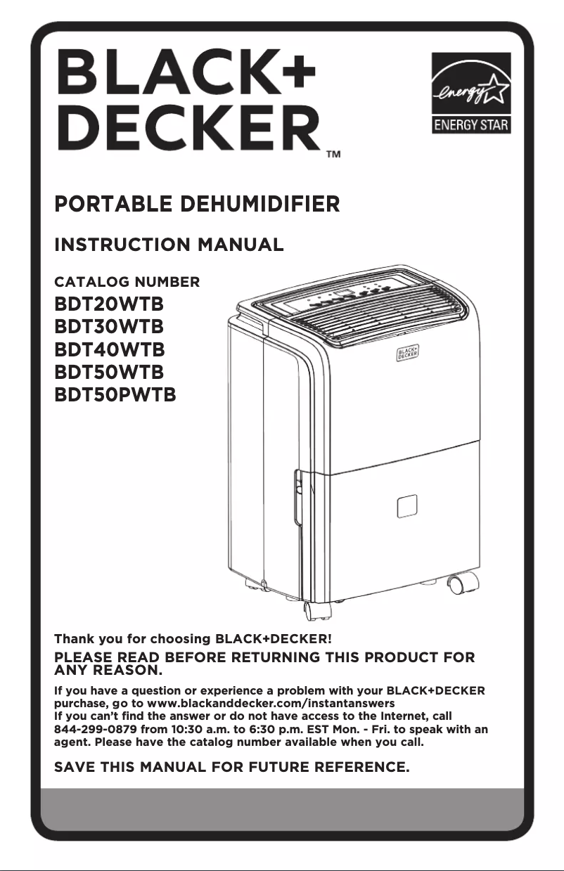 Page n°1 - Manuel utilisateur Black & Decker BDT20WTB