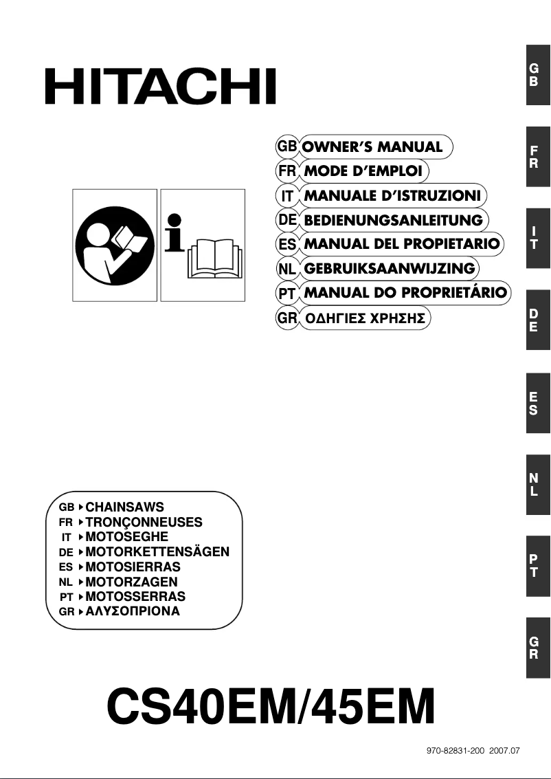 Page n°1 - Manuel utilisateur Hitachi CS 40EM