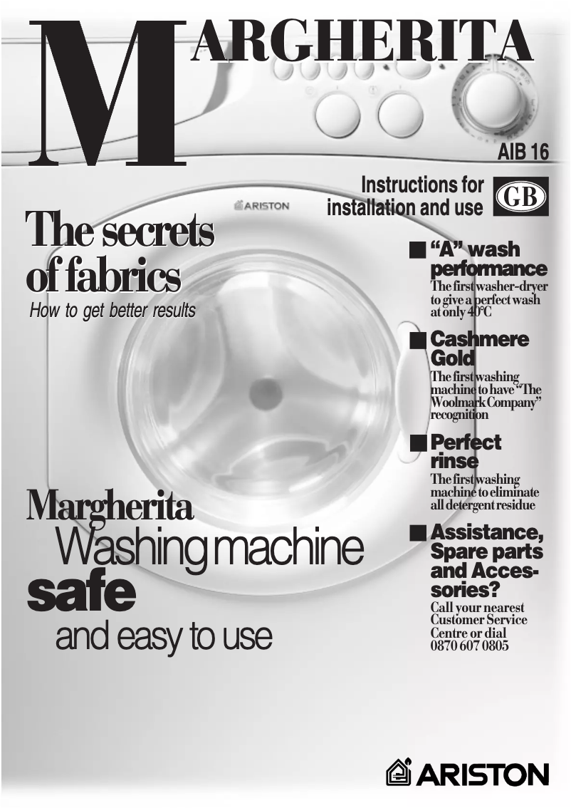 Page 1 de la notice Manuel utilisateur Ariston Thermo AIB16