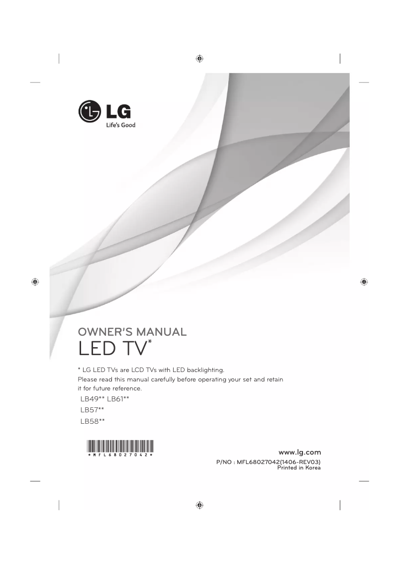 Page n°1 - Manuel utilisateur LG 22LB490U