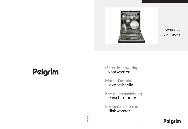 Page n°1 - Manuel utilisateur Pelgrim GVW485ONY