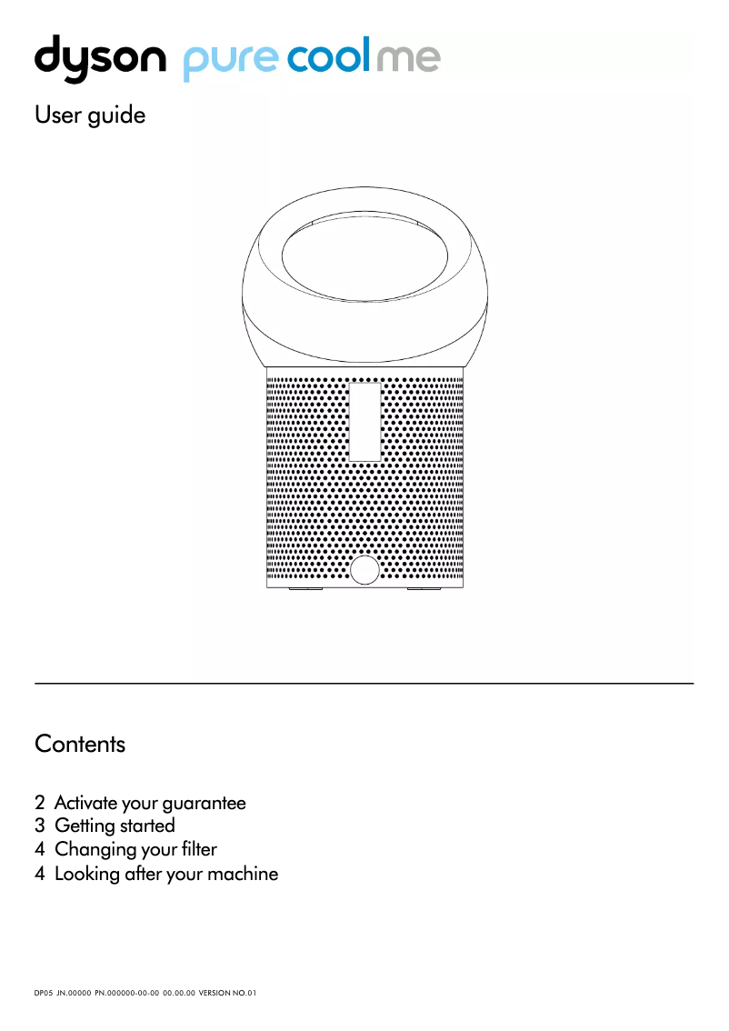 Image de la première page du manuel de l'appareil Pure Cool Me