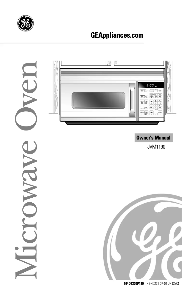 Imagen de la primera página del manual del dispositivo JVM1190AY