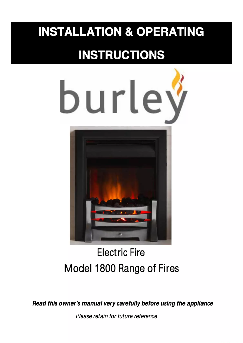 Image de la première page du manuel de l'appareil Foxton 1820