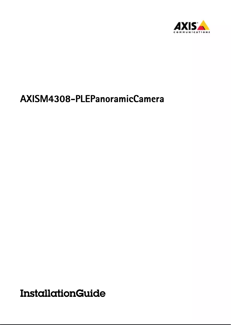 Page 1 de la notice Manuel utilisateur Axis M4308-PLE